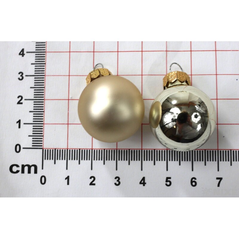 KOULE ZÁVĚS 2,5cm 48ks MIX*ŠAMPÁŇ