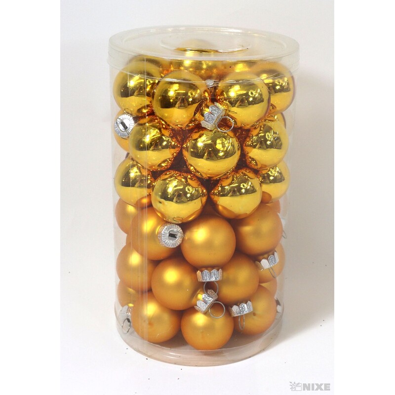 KOULE ZÁVĚS 2,5cm 48ks MIX*ORANŽOVÁ