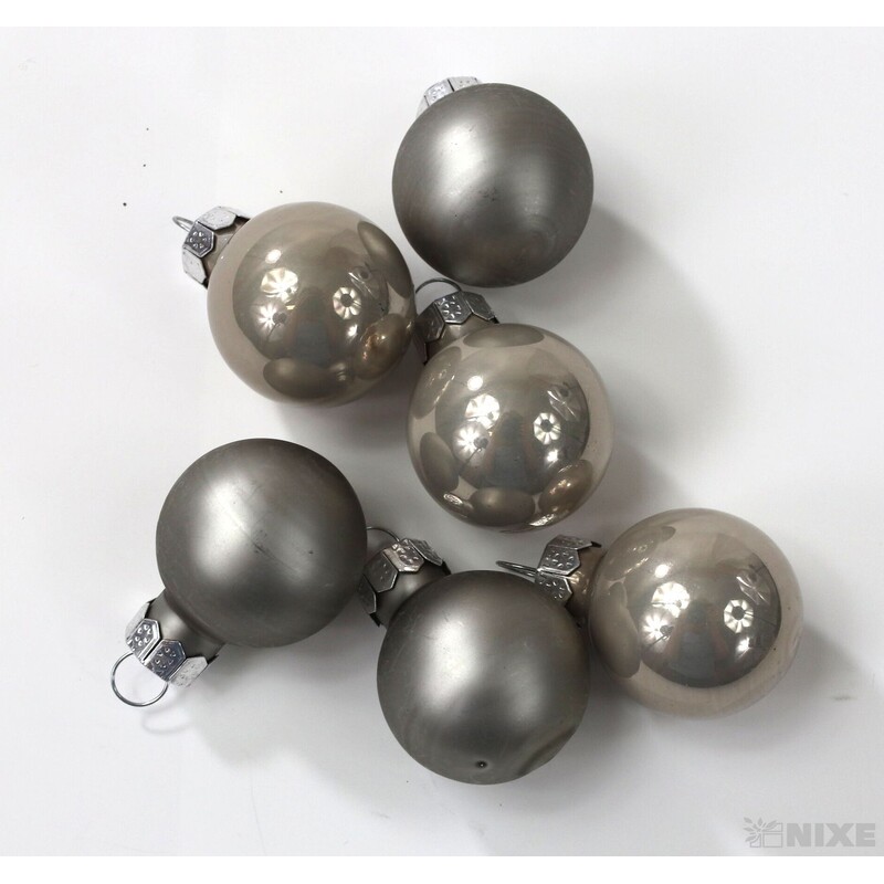 KOULE ZÁVĚS 2,5cm 48ks MIX*ŠEDÁ