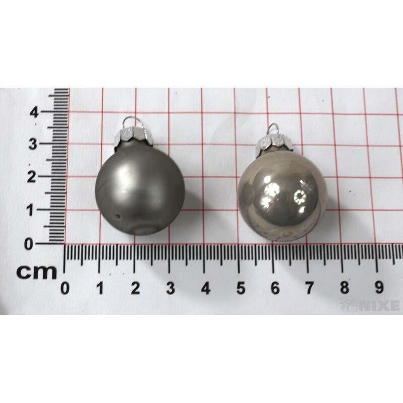 KOULE ZÁVĚS 2,5cm 48ks MIX*ŠEDÁ