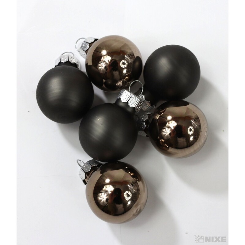 KOULE ZÁVĚS 2,5cm 48ks MIX*HNĚDÁ