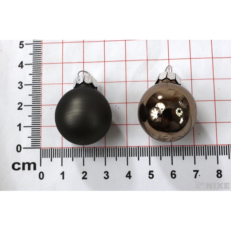 KOULE ZÁVĚS 2,5cm 48ks MIX*HNĚDÁ