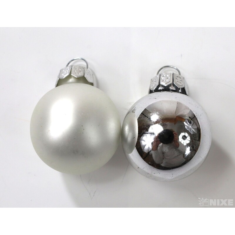 KOULE ZÁVĚS 2,5cm 48ks MIX*STŘÍBRNÁ