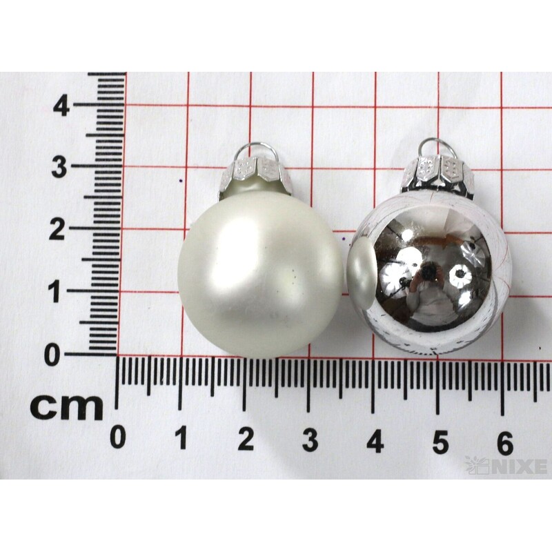 KOULE ZÁVĚS 2,5cm 48ks MIX*STŘÍBRNÁ