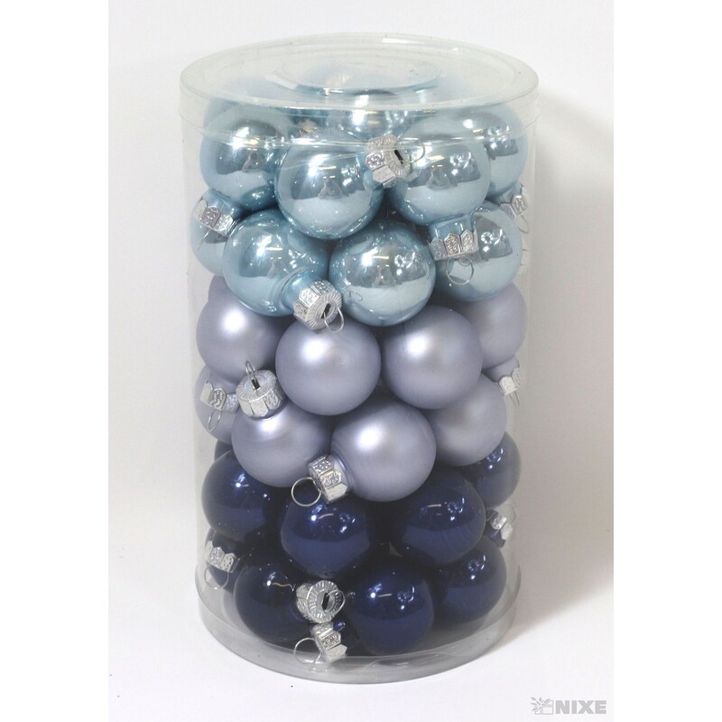 KOULE ZÁVĚS 2,5cm 48ks MIX*MODRÁ