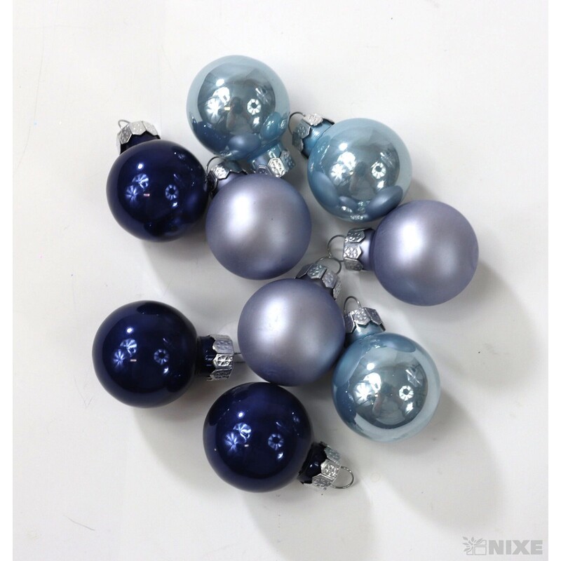 KOULE ZÁVĚS 2,5cm 48ks MIX*MODRÁ