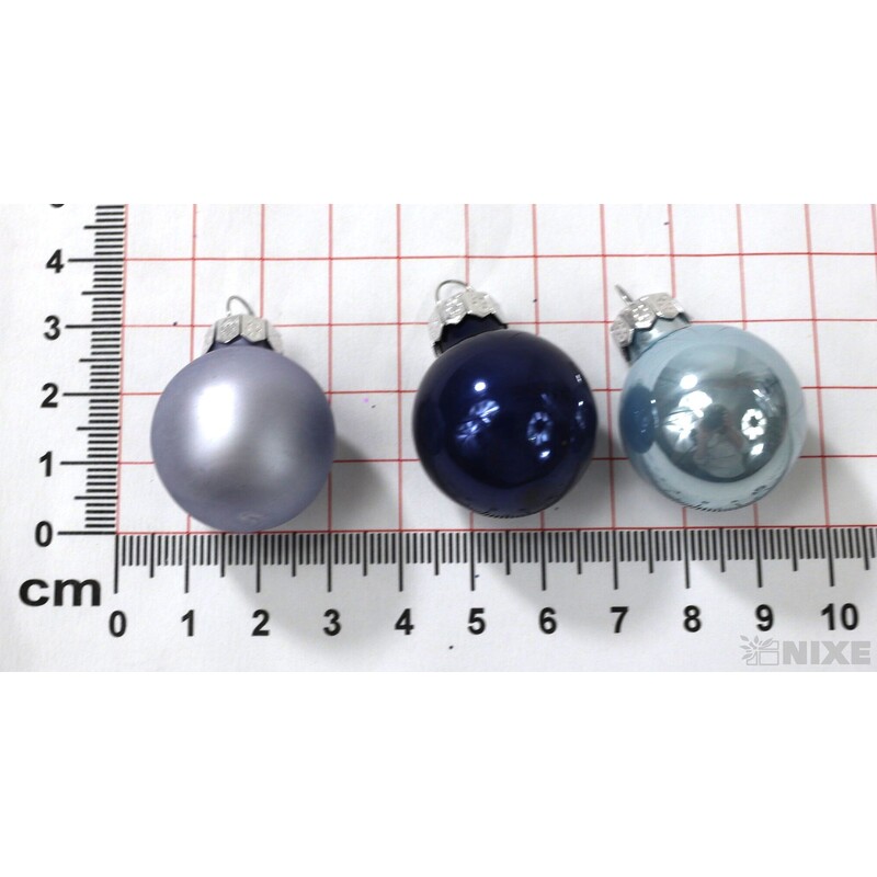 KOULE ZÁVĚS 2,5cm 48ks MIX*MODRÁ