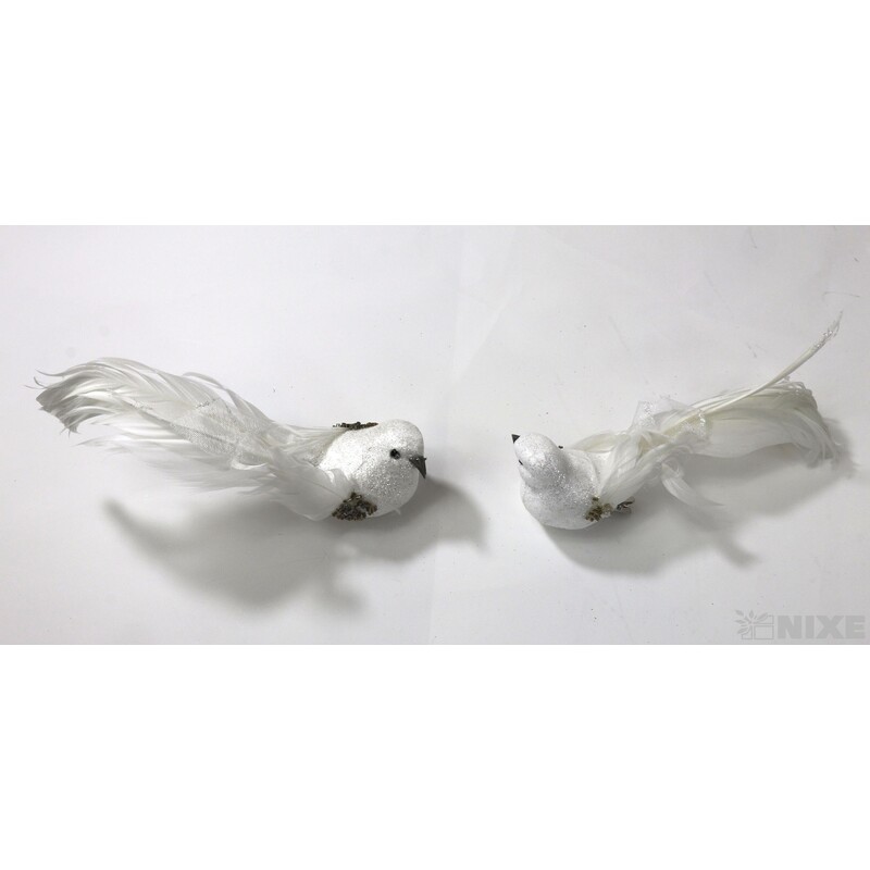 PTÁČEK  KLIPS 10cm 12ks*BÍLÁ