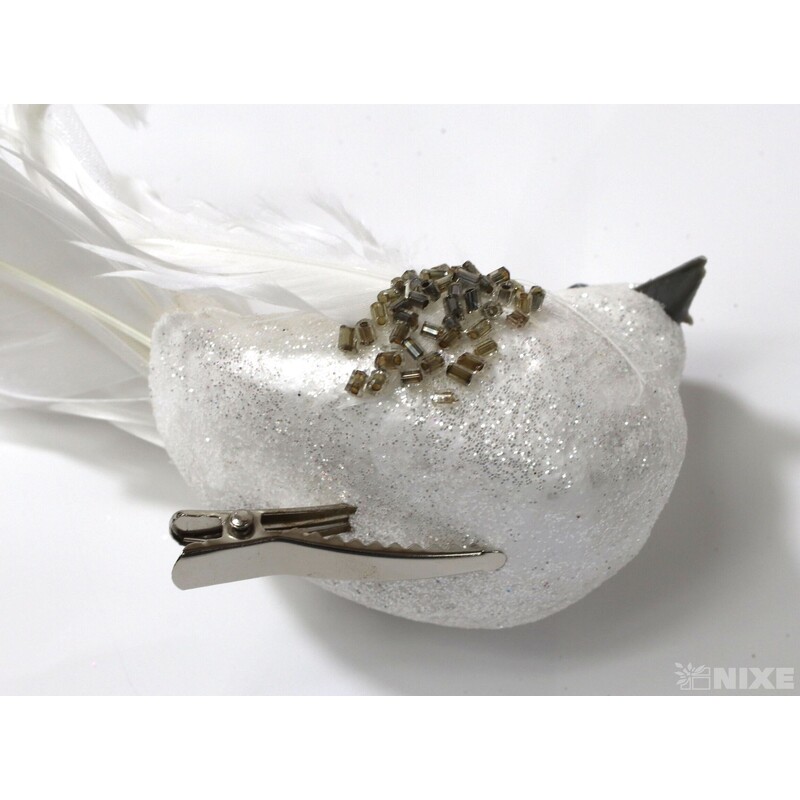 PTÁČEK  KLIPS 10cm 12ks*BÍLÁ