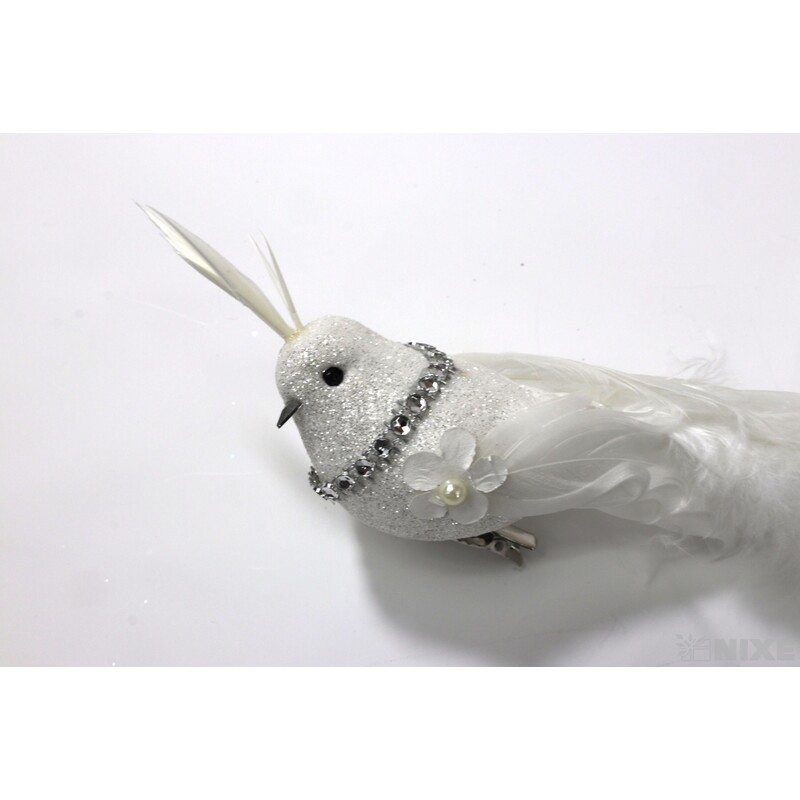 PTÁČEK  KLIPS 12cm 12ks*BÍLÁ