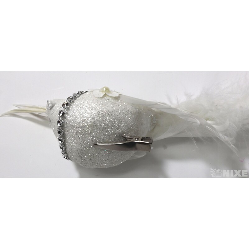 PTÁČEK  KLIPS 12cm 12ks*BÍLÁ