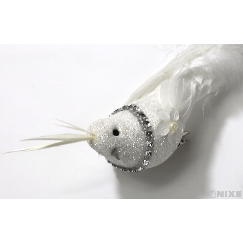 PTÁČEK  KLIPS 12cm 12ks*BÍLÁ