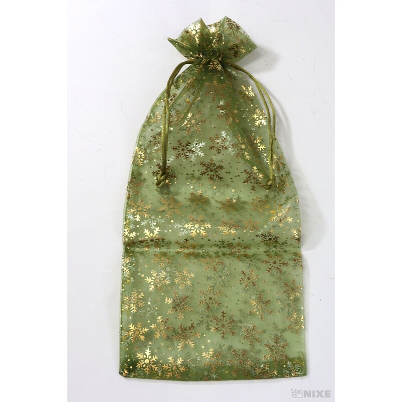 SÁČEK ORGANZA VLOČKA 14x34cm*ZELENÁ