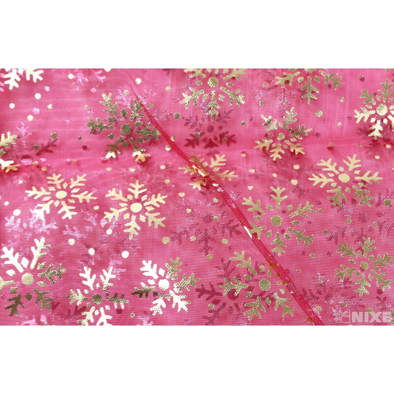 SÁČEK ORGANZA VLOČKA 14x34cm*ČERVENÁ