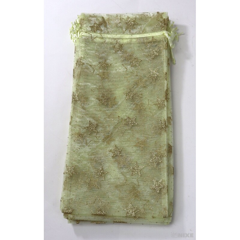 SÁČEK ORGANZA HVĚZDA 16x36cm*ZLATÁ