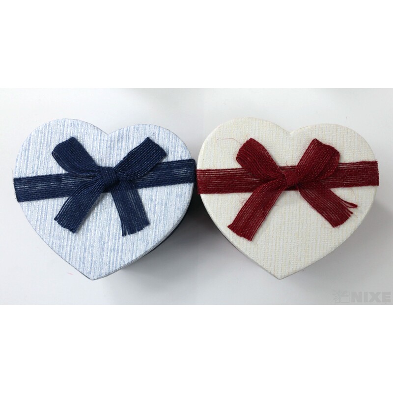 KRABICE SRDCE 6ks 12x8cm*MIX BAREV