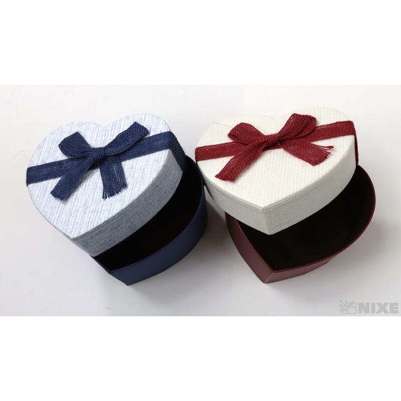 KRABICE SRDCE 6ks 12x8cm*MIX BAREV