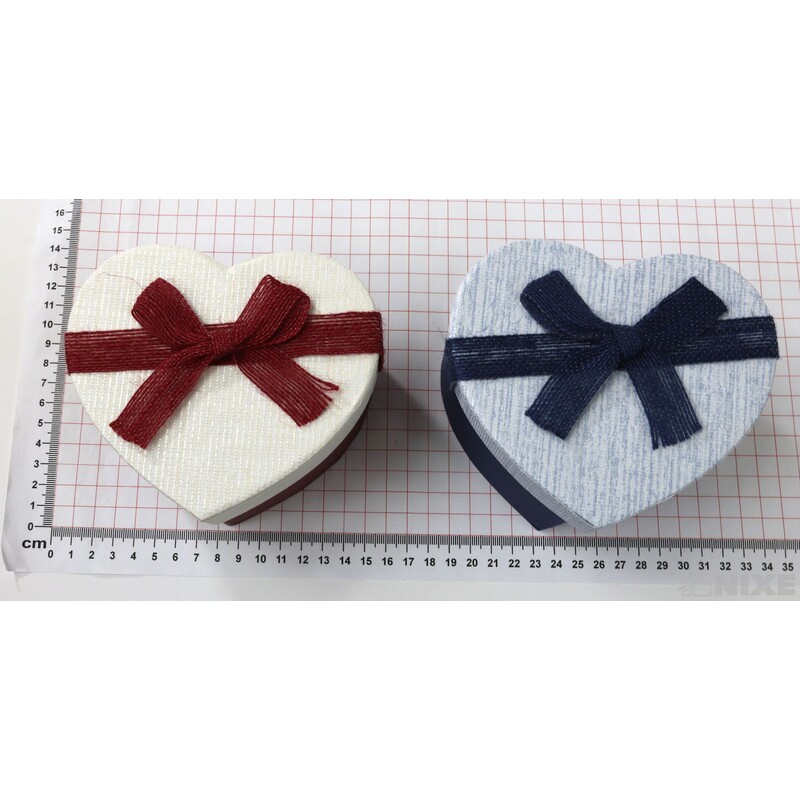 KRABICE SRDCE 6ks 12x8cm*MIX BAREV