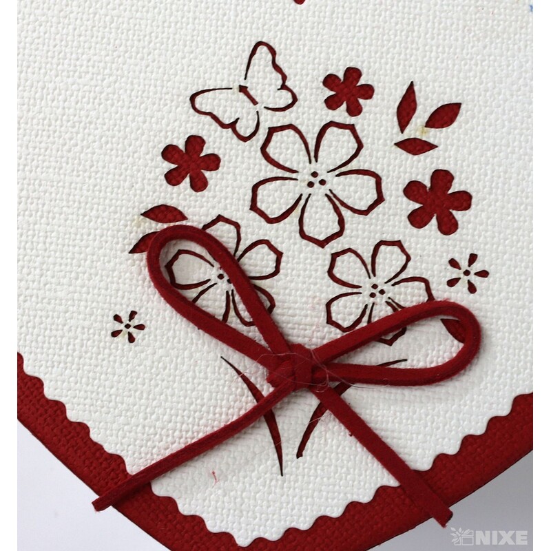 KRABICE SRDCE 6ks 12x8cm*MIX BAREV