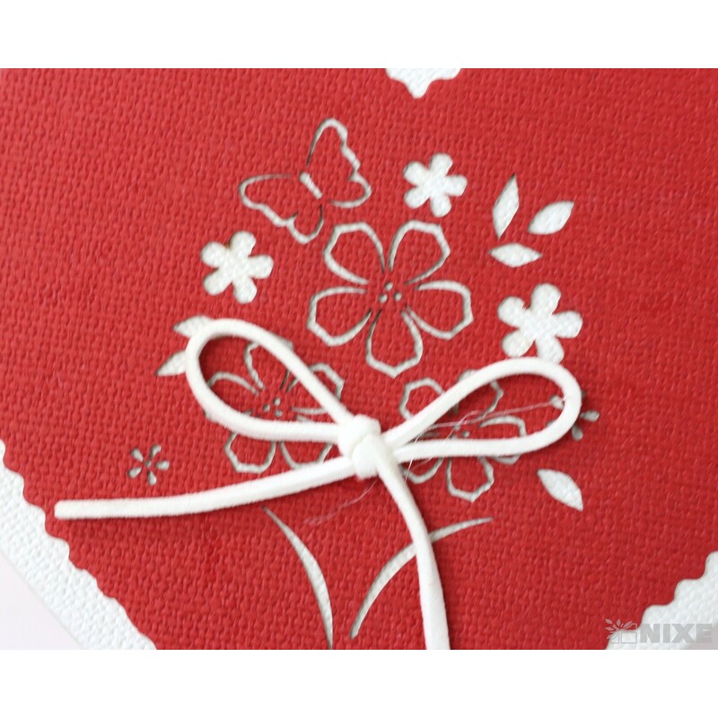 KRABICE SRDCE 6ks 12x8cm*MIX BAREV