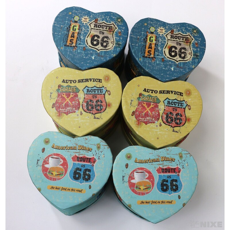 KRABICE SRDCE 12ks 10x5cm*MIX BAREV