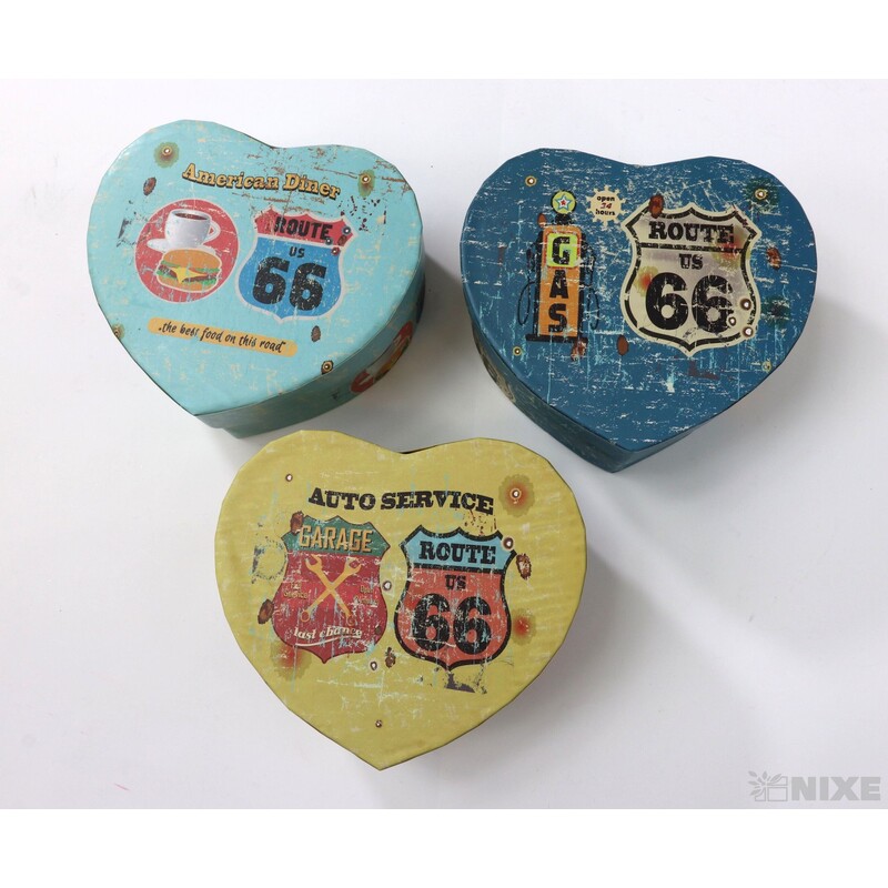 KRABICE SRDCE 12ks 10x5cm*MIX BAREV