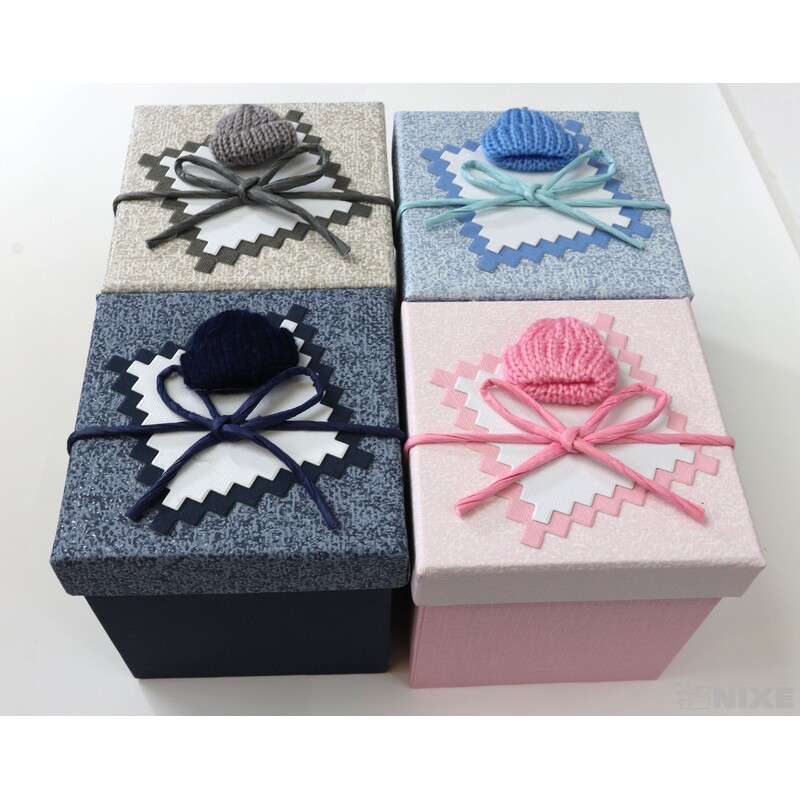 KRABICE 6ks 11x13cm*MIX BAREV