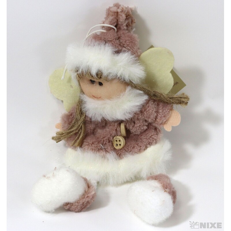 ZÁVĚS VÁNOCE 12ks 17cm*RŮŽOVÁ