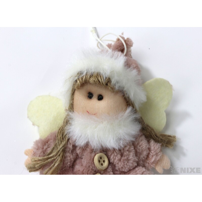 ZÁVĚS VÁNOCE 12ks 17cm*RŮŽOVÁ