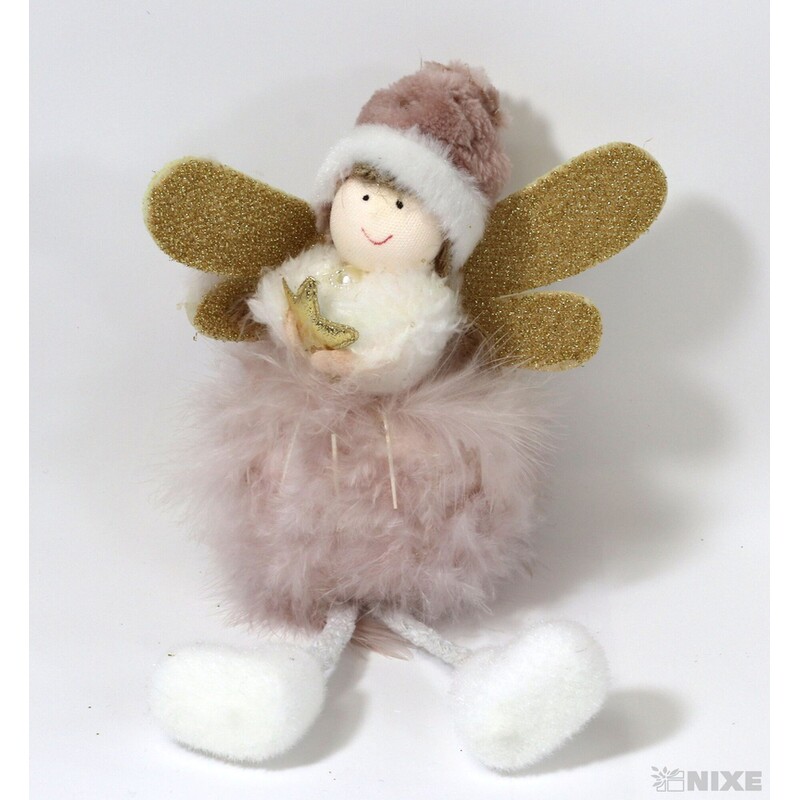 ANDĚL 18cm 12ks*RŮŽOVÁ