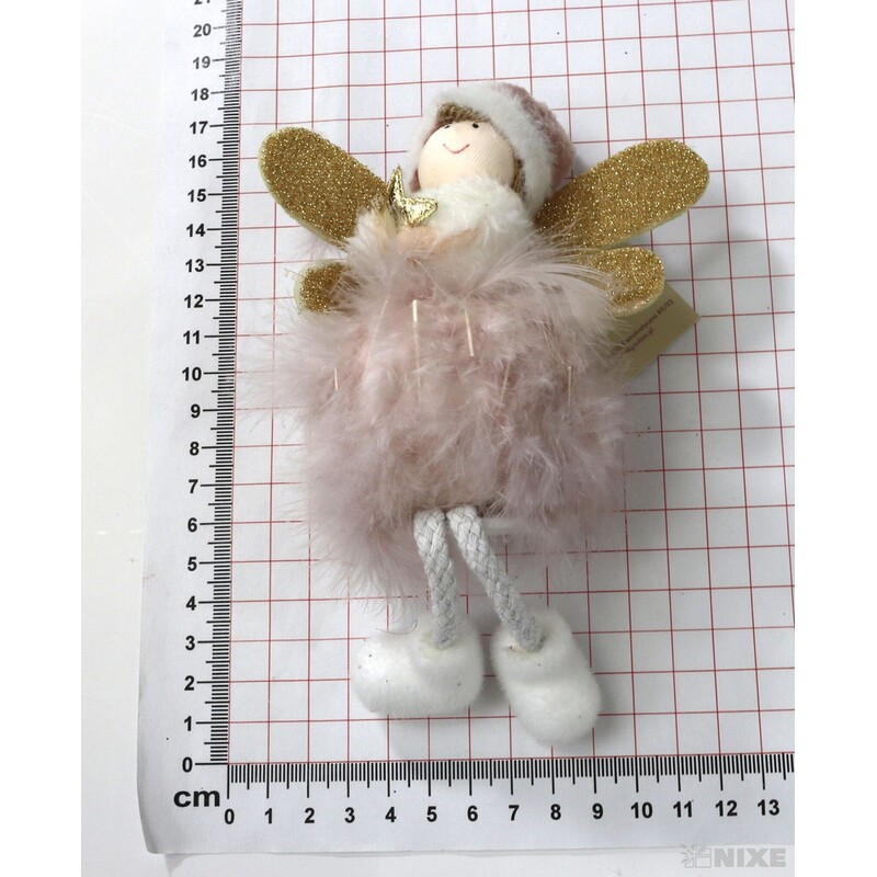 ANDĚL 18cm 12ks*RŮŽOVÁ