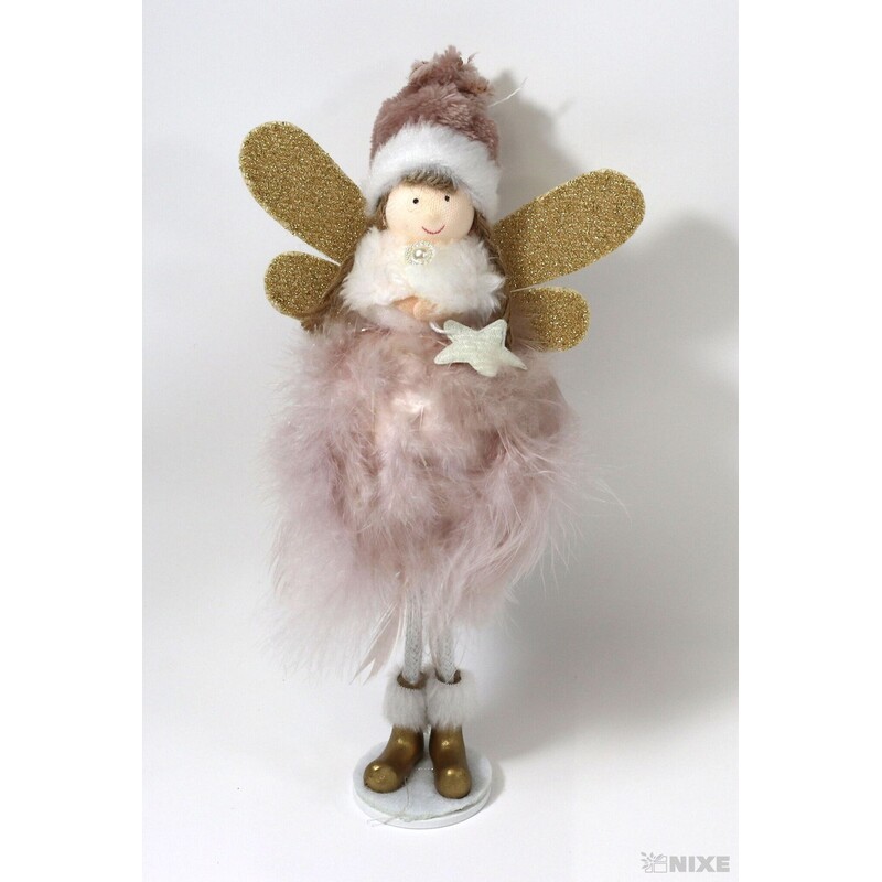 ANDĚL 20cm 12ks*RŮŽOVÁ