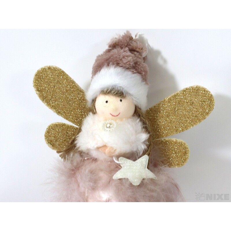 ANDĚL 20cm 12ks*RŮŽOVÁ