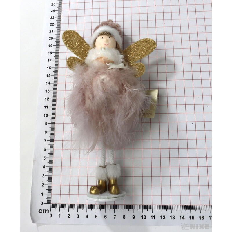 ANDĚL 20cm 12ks*RŮŽOVÁ