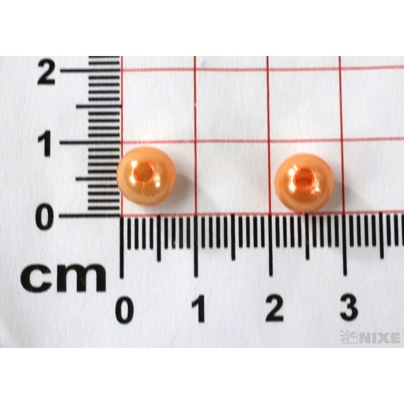 KORÁLKY 8mm cca 208ks*ORANŽOVÁ SV.