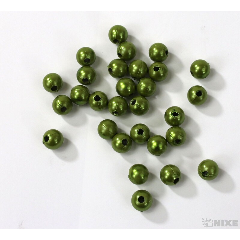 KORÁLKY 8mm cca 208ks*ZELENÁ POVADLÁ