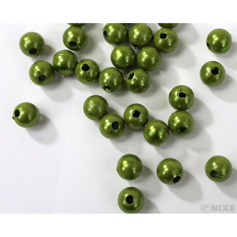 KORÁLKY 8mm cca 208ks*ZELENÁ POVADLÁ