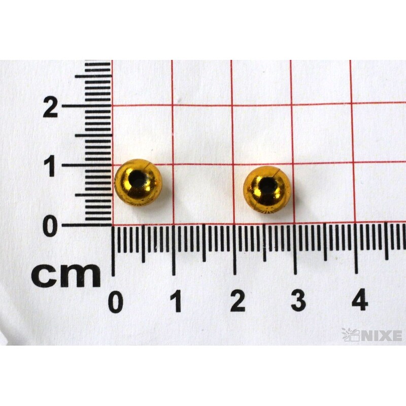 KORÁLKY 8mm cca 208ks METAL*ZLATÁ ANT.