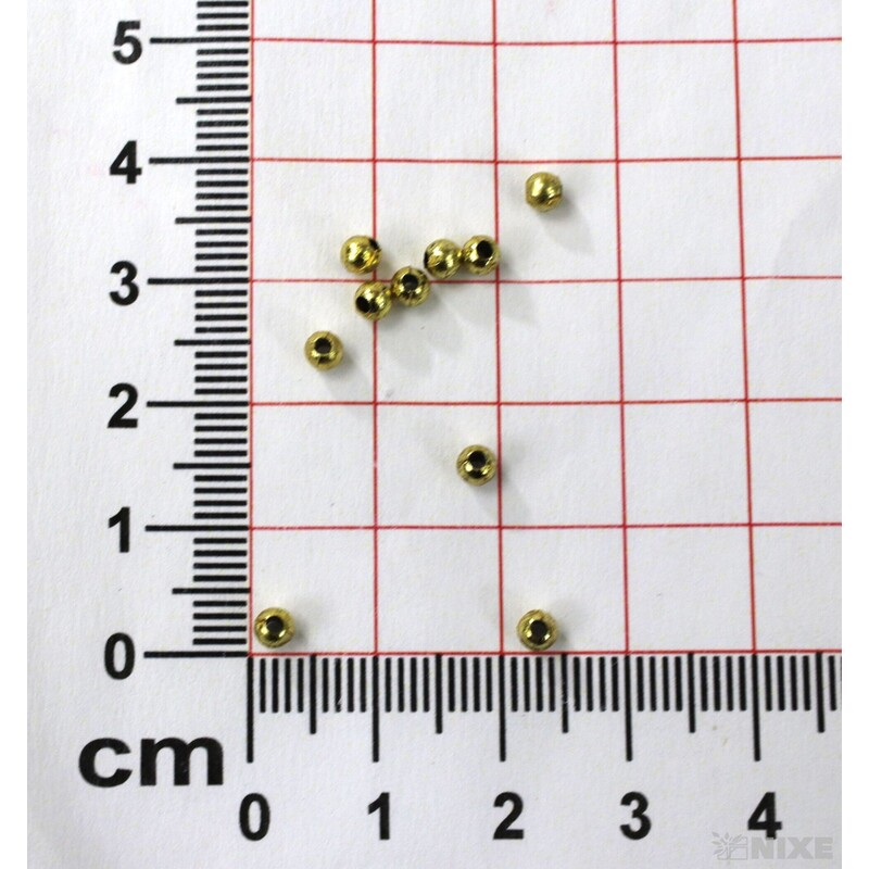 KORÁLKY 3mm 50g METAL*ZLATÁ