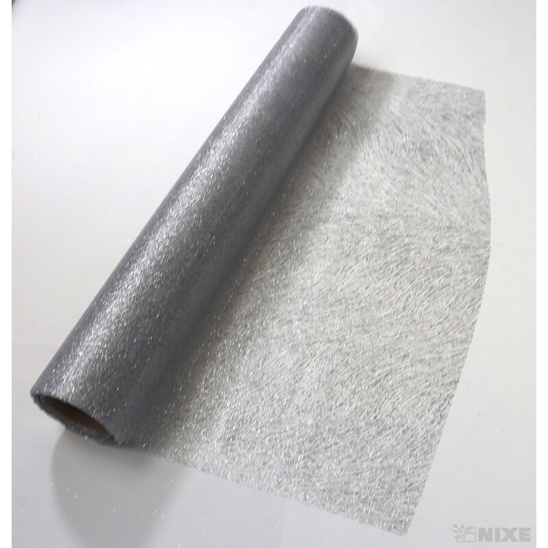 ORGANZA BRONZING 39cmx10yd*STŘÍBRNÁ