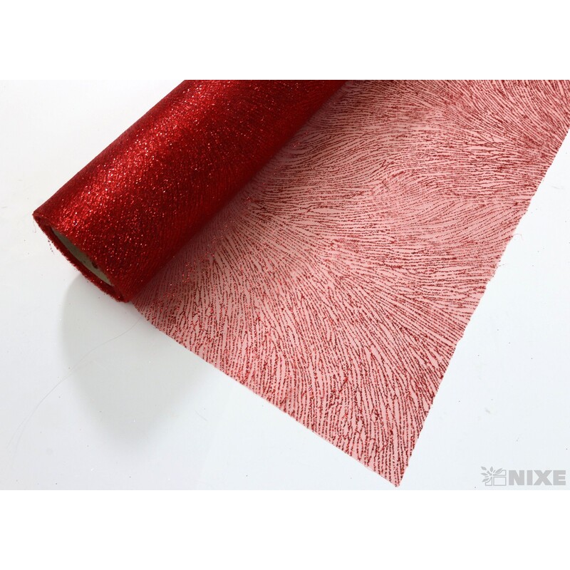 ORGANZA BRONZING 39cmx10yd*ČERVENÁ