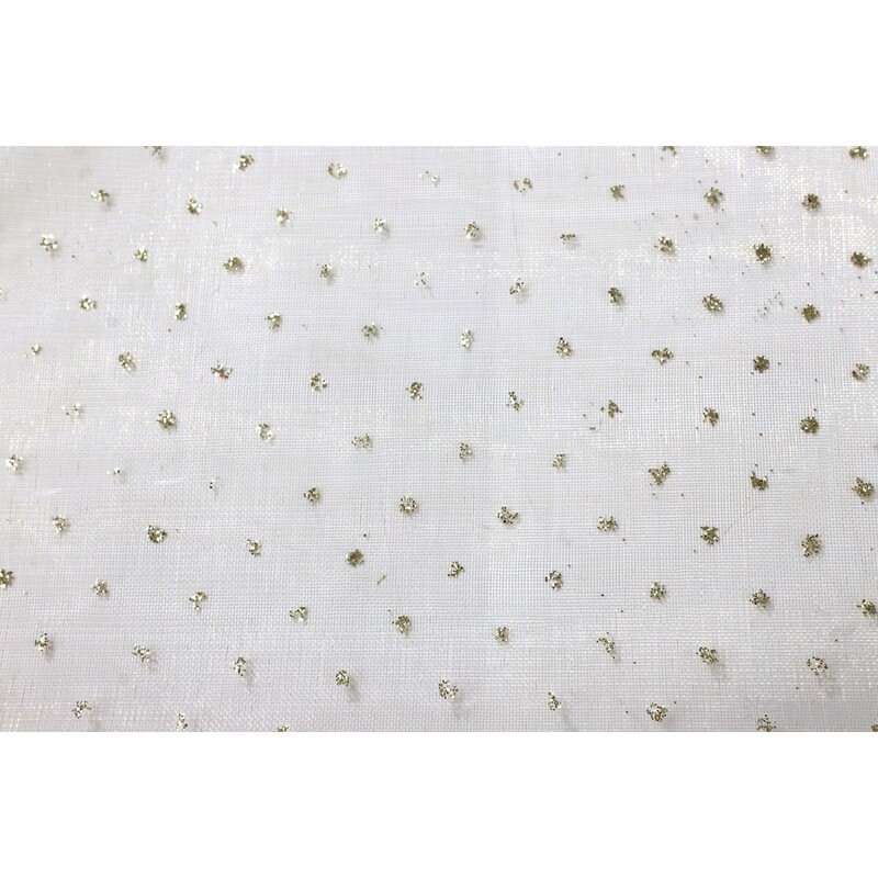 ORGANZA VZOR 5012 39cmx10yd*ZLATÁ