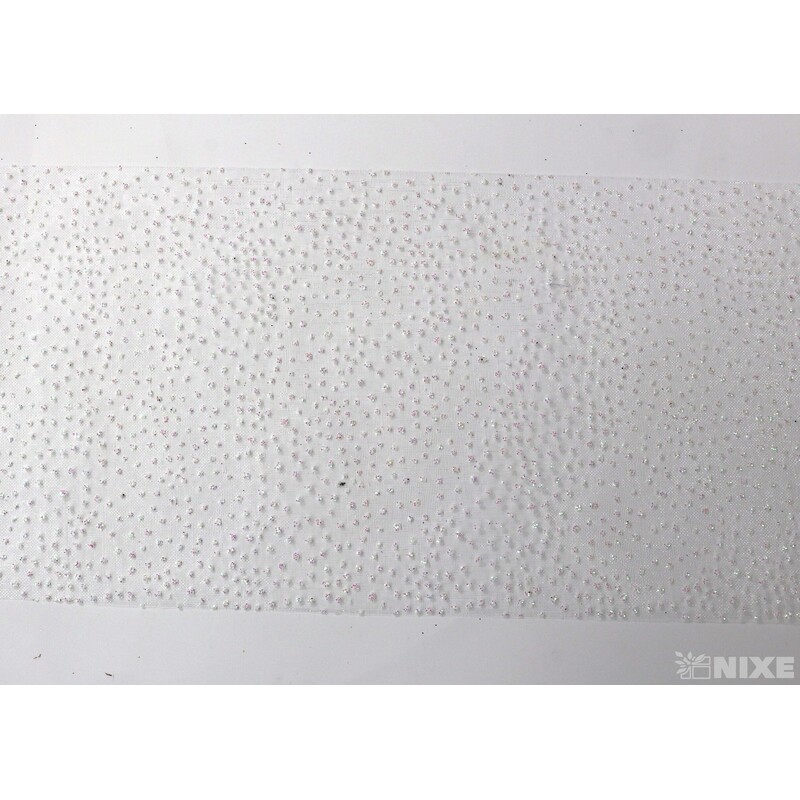 ORGANZA BRONZING 696 12cmx10yd*BÍLÁ