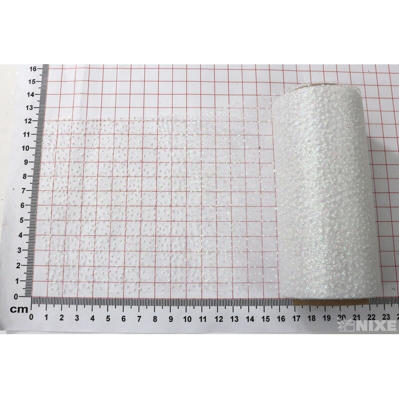 ORGANZA BRONZING 696 12cmx10yd*BÍLÁ