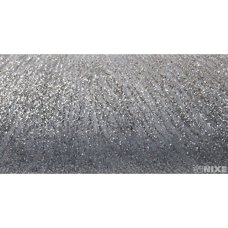 ORGANZA BRONZING 610 12cmx10yd*STŘÍBRNÁ