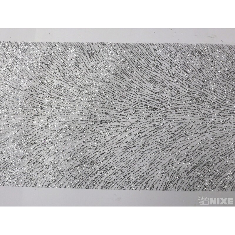 ORGANZA BRONZING 610 12cmx10yd*STŘÍBRNÁ