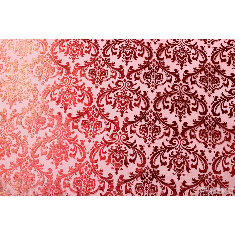 ORGANZA VZOR 698 39cmx10yd*ČERVENÁ