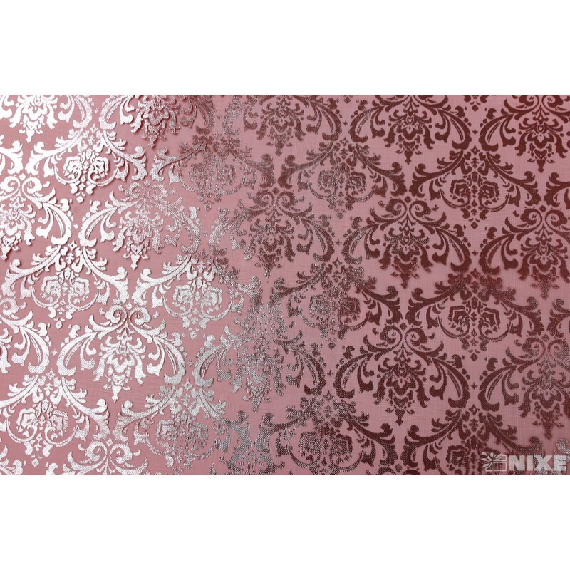 ORGANZA VZOR 698 39cmx10yd*ČERVENÁ