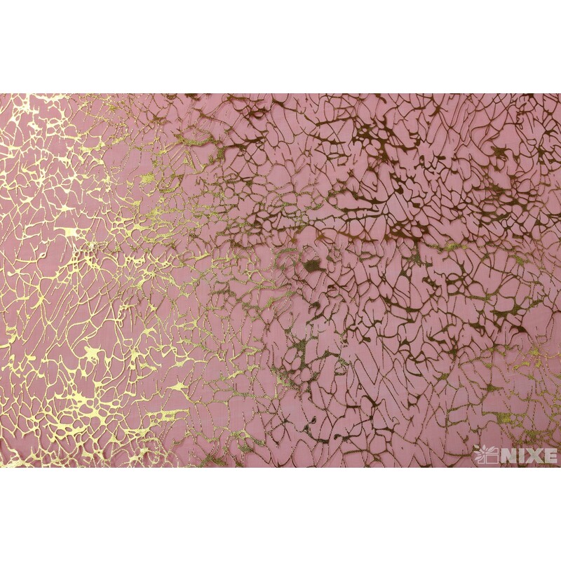 ORGANZA VZOR 699 39cmx10yd*ČERVENÁ