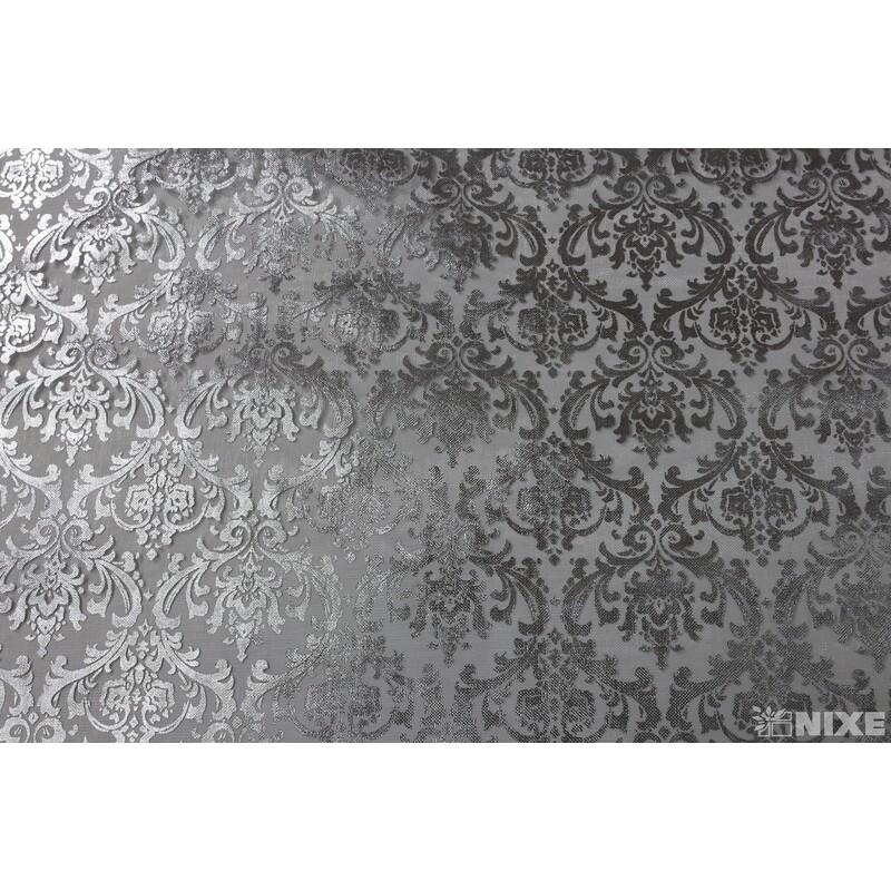 ORGANZA VZOR 698 39cmx10yd*STŘÍBRNÁ